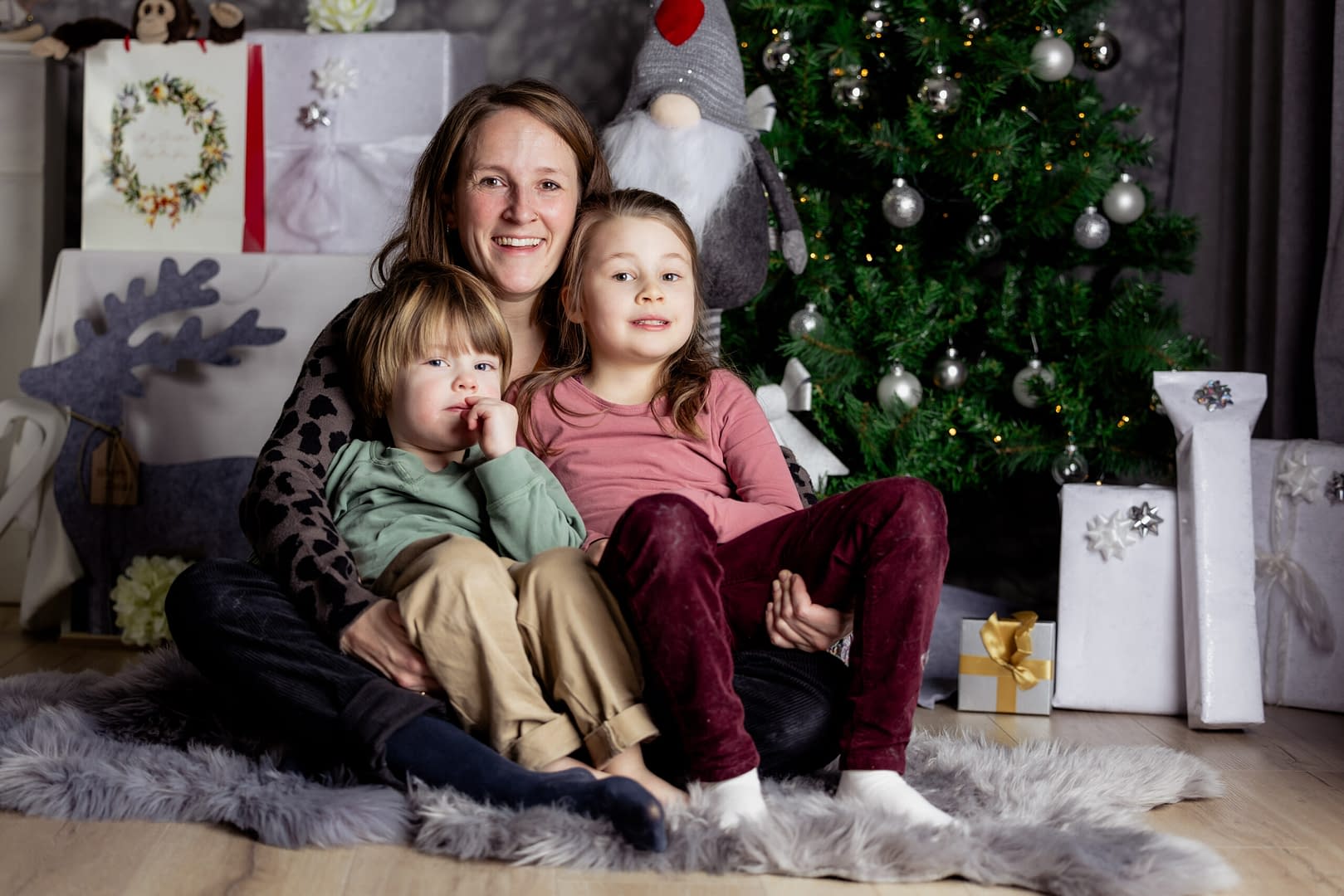 Weihnachtbild mit Familie