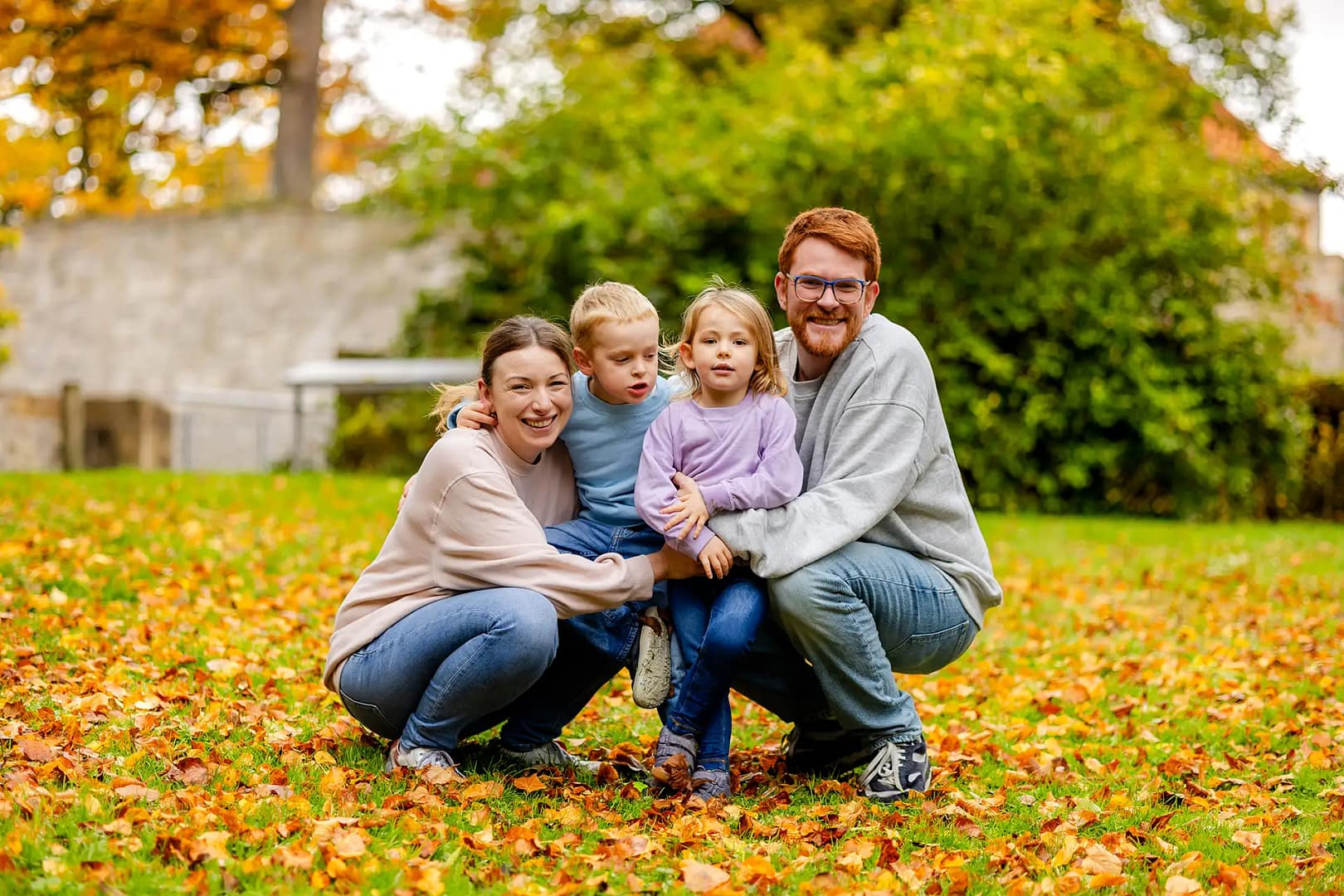 Familie auf der Sparrenburg in Bielefeld