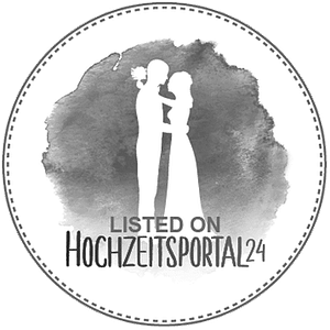 Listed on Hochzeitsportal24 350x350px grau