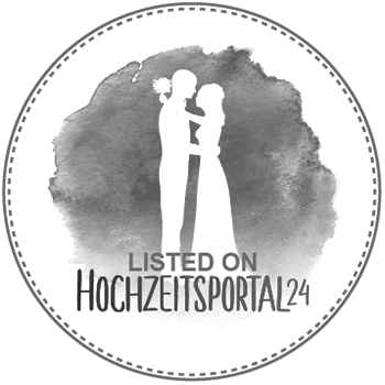 Listed on Hochzeitsportal24 350x350px grau